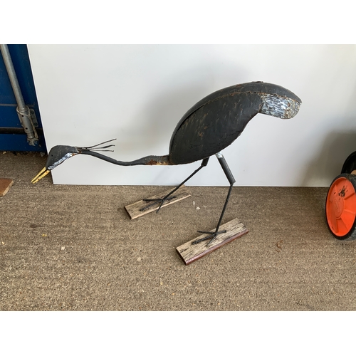 86 - Large Painted Tin Bird