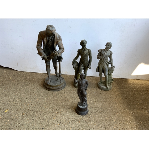 211 - 4x Spelter Figures