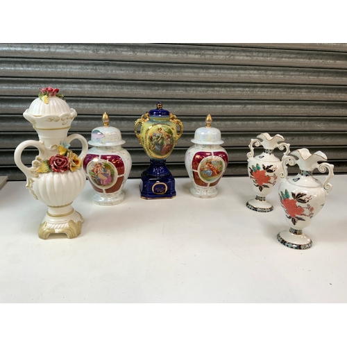 186 - 6x Decorative Vases