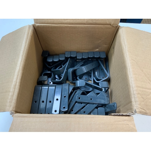 204 - 50x Modern Grey Metal Coat Hooks