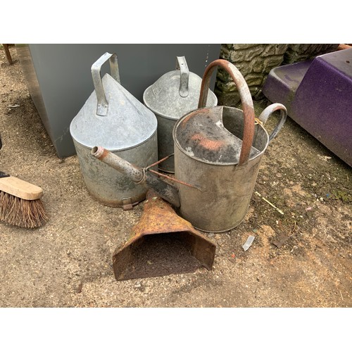 51 - Galvanised Watering Can etc