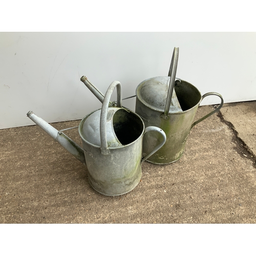 44 - Galvanised Watering Cans