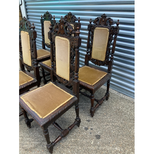 171 - 6x Carved Oak Dining Chairs