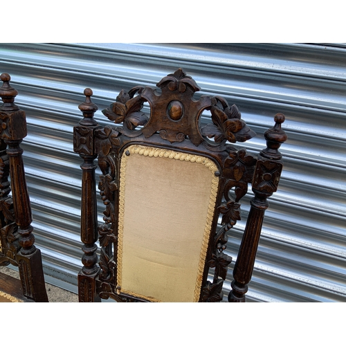 171 - 6x Carved Oak Dining Chairs