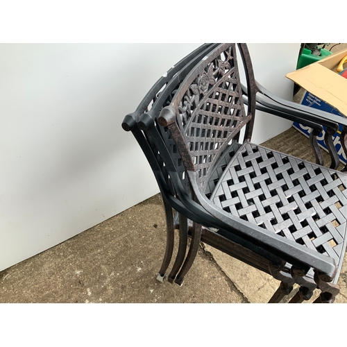 110 - 3x Aluminium Garden Chairs