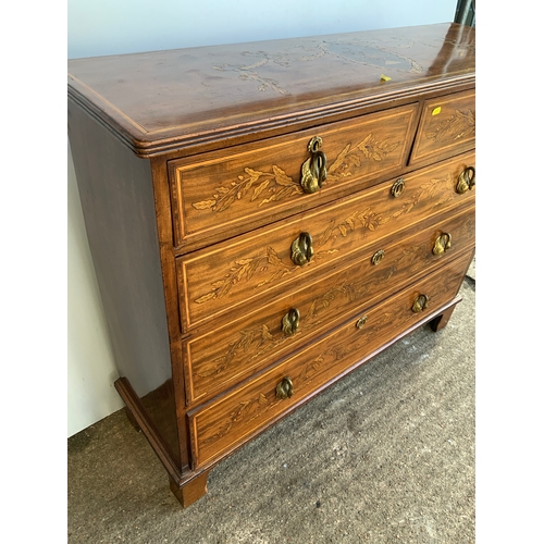 910 - Mahogany and Inlay Chest of Drawers - withdrawn