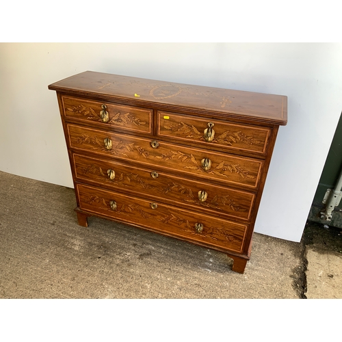 910 - Mahogany and Inlay Chest of Drawers - withdrawn