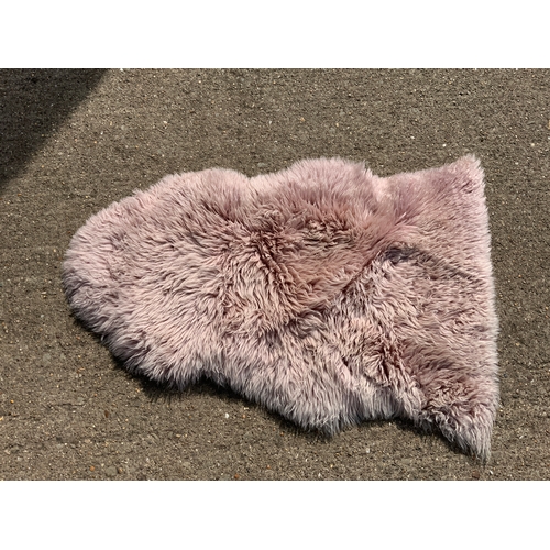 207 - Pink Sheepskin Rug