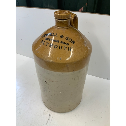 77 - Large Stoneware Flagon - Plymouth