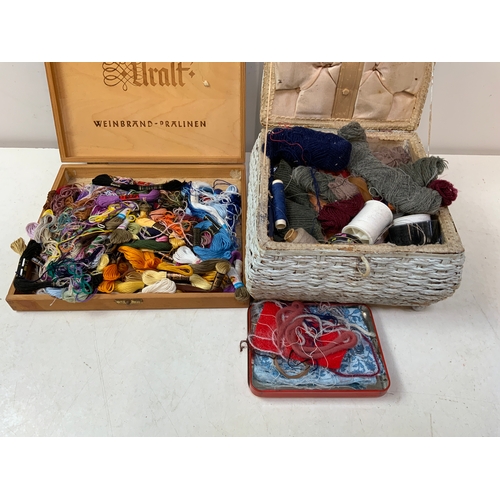 240 - Sewing Box and Silks