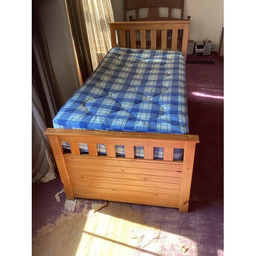 125 - Pine Single Bed with Guest Bed