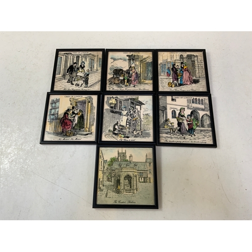 148 - Cries of London Framed Tiles