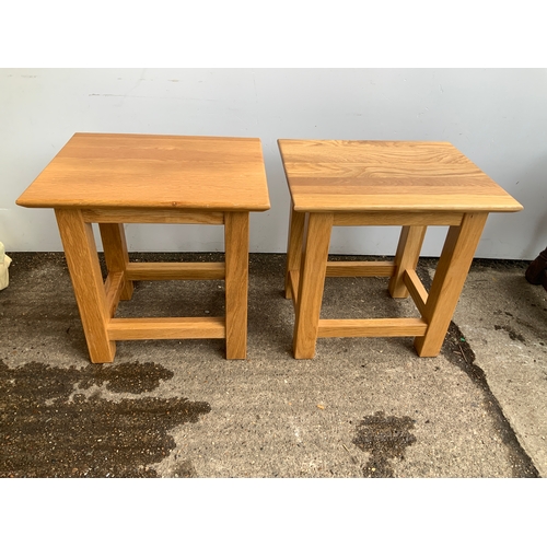 887 - Pair of Modern Oak Lamp Tables