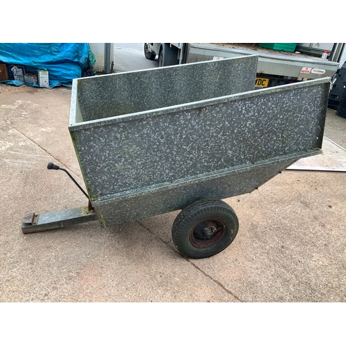 102 - Galvanised Garden Trailer