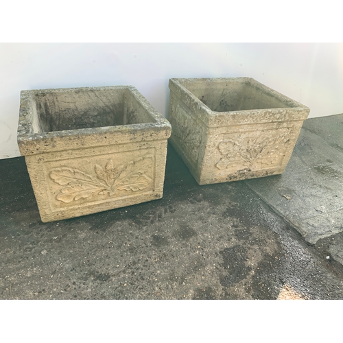 33 - Pair of Concrete Planters