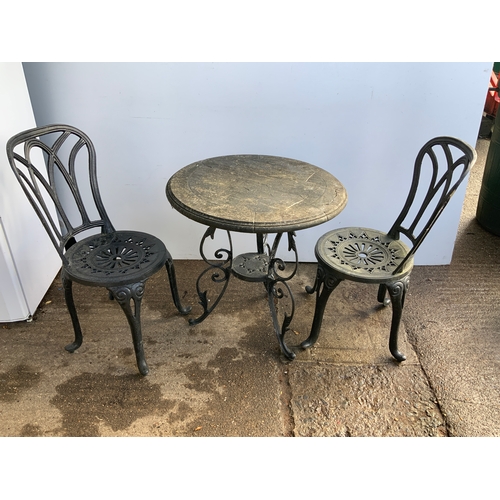 45 - Aluminium Garden Table and Chairs