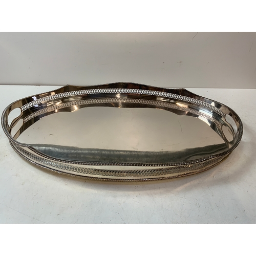 291 - Silver Plated Galleried Tray