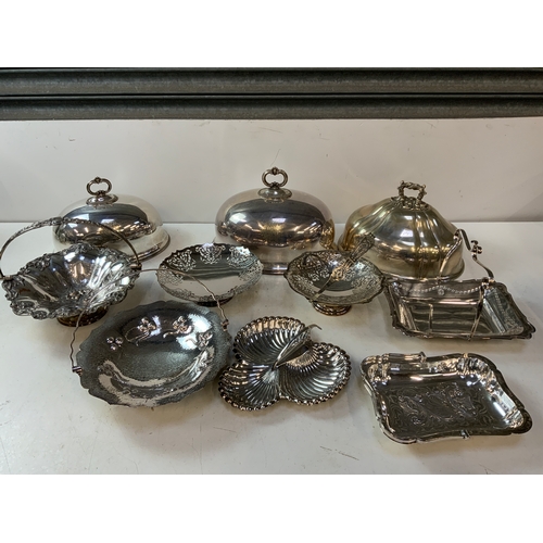 397 - Silver Platedware - Cloches etc