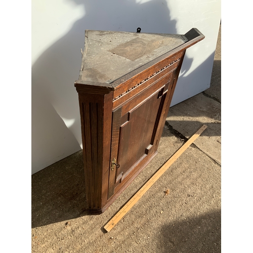 716 - Oak Corner Cupboard