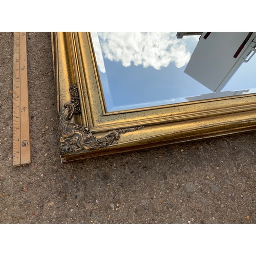 607 - Gilt Framed Bevel Edge Mirror