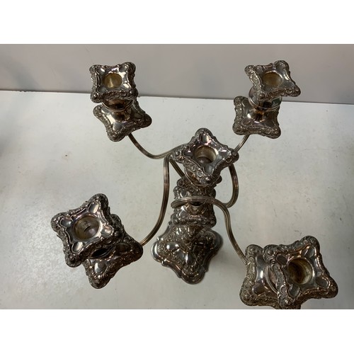 200 - Heavy Silver Plated Candelabra