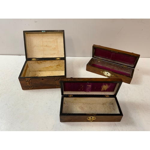 509 - 3x Treen Storage Boxes