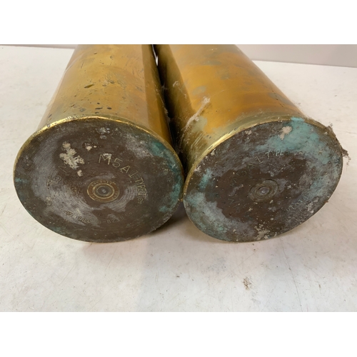 490 - 2x Brass Shell Cases