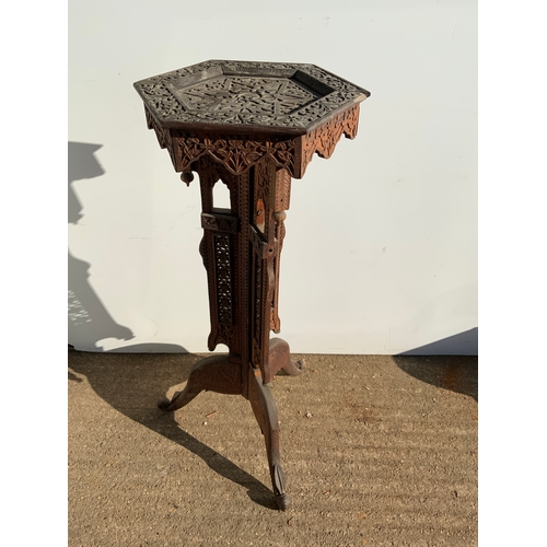 986 - Carved Plant Stand