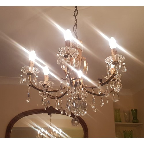 819C - Glass Lustre Chandelier