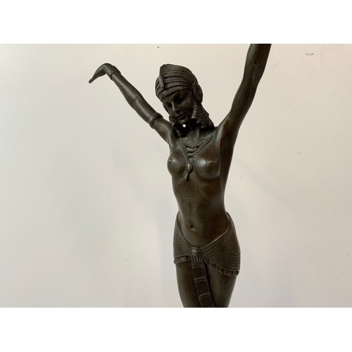 559 - Art Deco Style Mounted Bronze Dancer