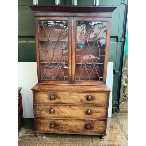 813 - Victorian Mahogany Glazed Bookcase