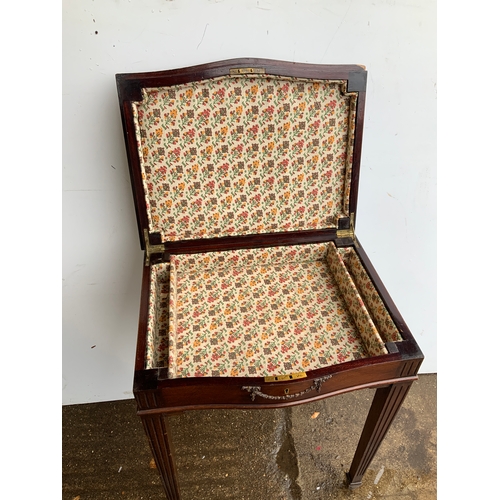 629 - Edwardian Mahogany Work Table