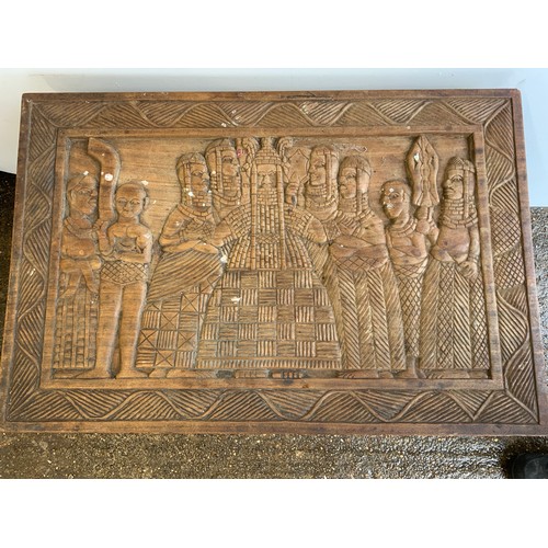 619 - African Carved Coffee Table