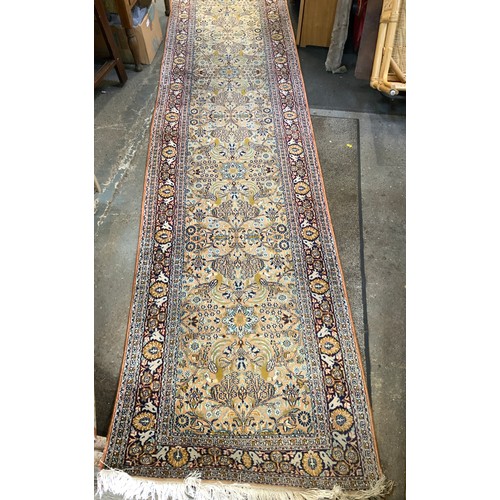 130 - Indian Silk Hall Runner - 330cm x 80cm