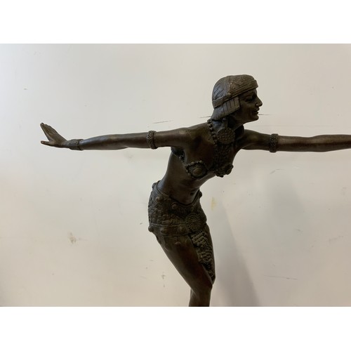 560 - Art Deco Style Mounted Bronze Dancer