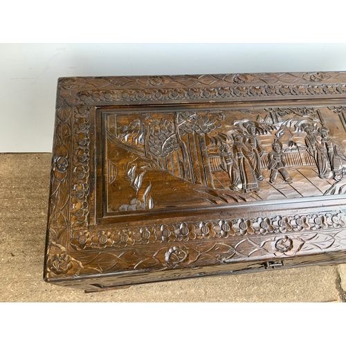 661 - Carved Camphorwood Box