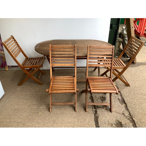 68 - Folding Garden Table and Chairs