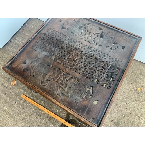 1010 - Carved Hardwood Coffee Table