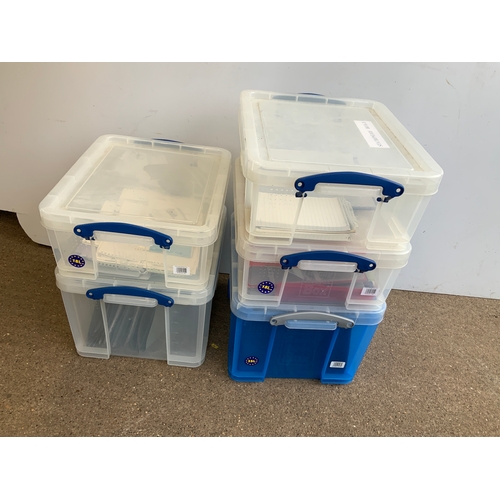 970 - Plastic Storage Boxes and Contents