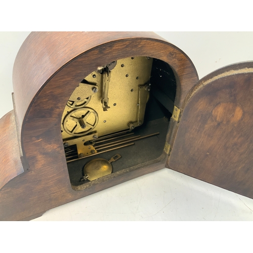 155 - Oak Mantel Clock