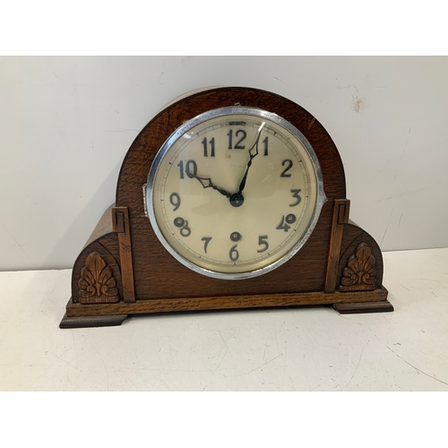 155 - Oak Mantel Clock