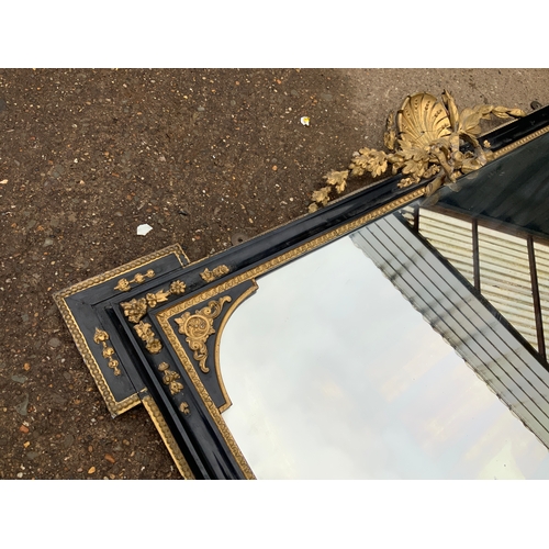 11 - Victorian Mahogany Overmantel Mirror - 115cm x 135cm