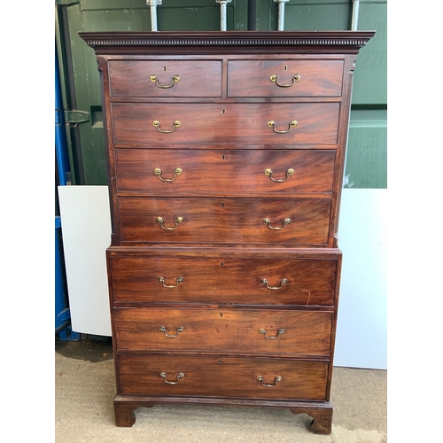 507 - Victorian Mahogany Chest on Chest