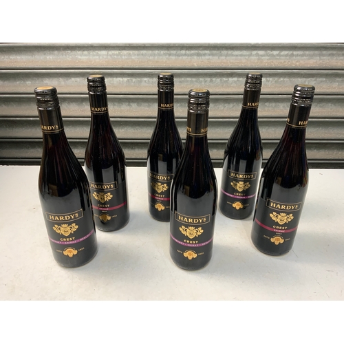 528 - 6x Bottles of Hardy's Red Wine