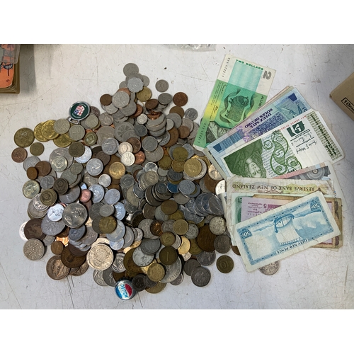 836 - Foreign Coins and Notes