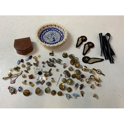 839 - Cufflinks and Military Buttons etc