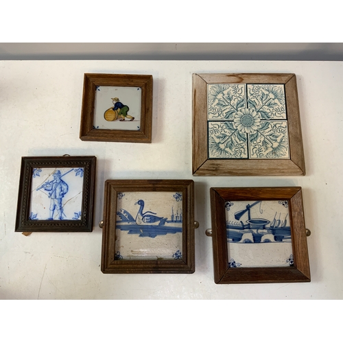 393 - Framed Vintage Tiles