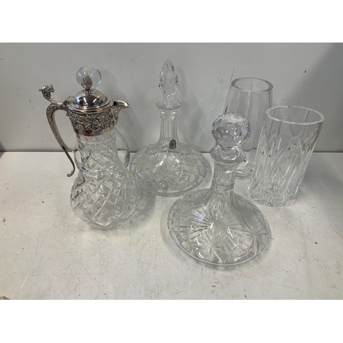 942 - Decanters and Claret Jug