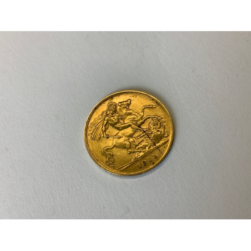 126 - Gold Half Sovereign - 1911