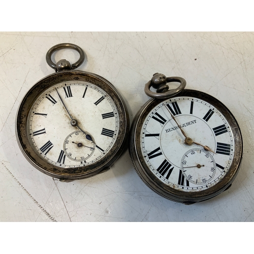 835 - 2x Silver Pocket Watches